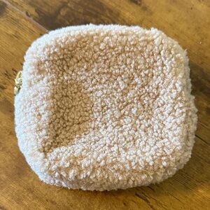 Stoney Clover Lane Beige Sherpa Mini Pouch